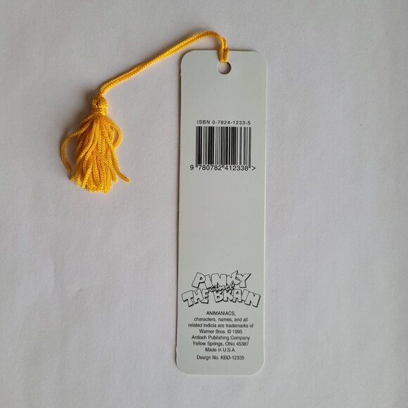 Vintage 90s Pinky Brain Zort! Tassel Bookmark Animaniacs Warner, 1995, KBO-12335 - Picture 8 of 13